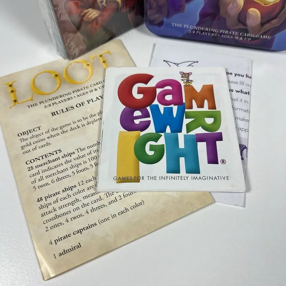 loot: The Plundering Pirate Card Game By Gamewright 2017 Complete Sealed Cards